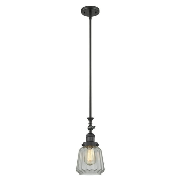 Innovations 1-LT Vintage LED Chatham 6" Mini Pendant - Matte Black - 206-BK-G142-LED