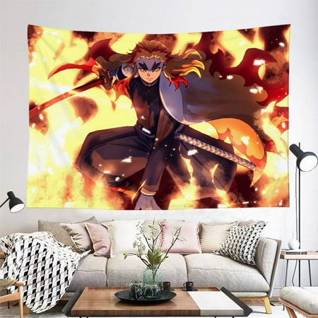 Image of Demon Slayer Anime Backdrop Novelty Photography Backdrops for Valentine Gifts (78.74x59.05inch)