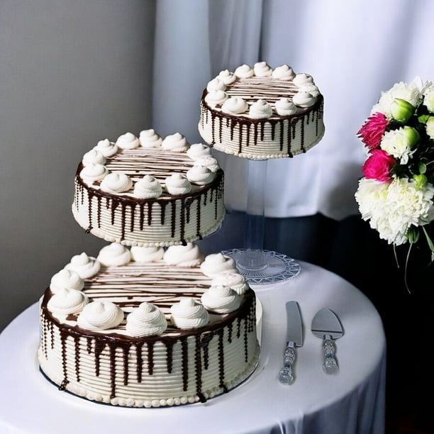 Juego de soporte acrílico para tartas de boda de 3 niveles, soporte para tartas de varios niveles, soporte de exhibición de mesa de postre, bandeja escalonada para tartas para fiestas, soporte