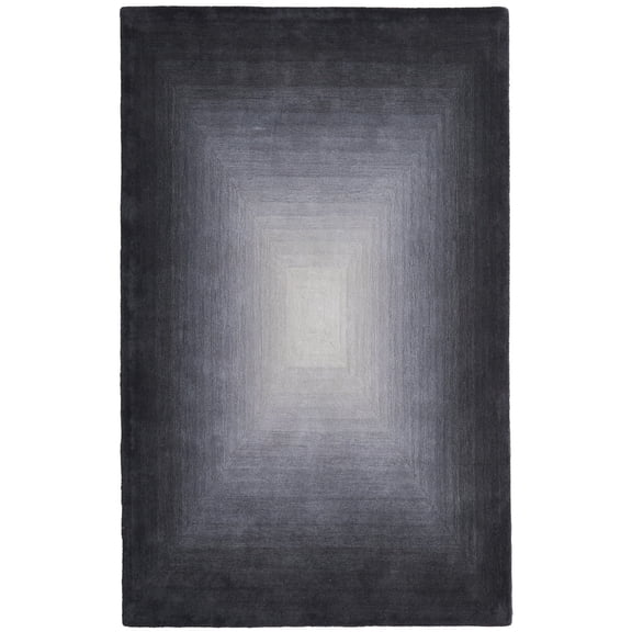 Feizy Katya Modern Abstract, Black/White/Gray, 2' x 3' Accent Rug Easy Care Stain Resistant Pet & Kid Friendly Industrial Gradient & Ombre Floor Rug for Living room Bedroom