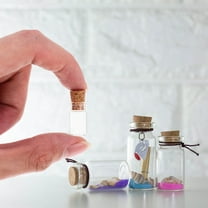 Masteelf Mini Glass Vials with Corks for Storage and Decoration 12 Pcs Transparent 2.5 oz