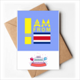 thumbnail image 1 of I Am From Costa Rica Art Deco Fashion Happy Birthday Greeting Cards Envelopes Blank, 1 of 3