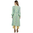 thumbnail image 5 of Moomaya Printed Full Sleeve A-Line Kurti For Women Crinkle Rayon Designer Indian Ethnic Blouse, 5 of 7
