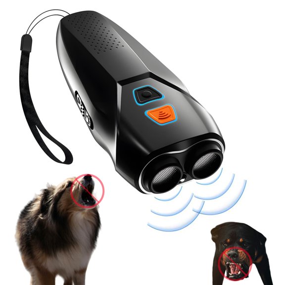 Ultrasound Dog Repeller Pet Training Device Anti Barking Two Modes Adjustbale Waves with LED Light