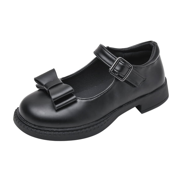 NOKIO Girls Mary Jane Shoes School Uniform Flats Cute Dress Shoes for Girls Wedding Back to School Shoes Girl Leather Single Shoes Children Dance Shoes Girls Performance Shoes
