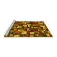 thumbnail image 2 of Ahgly Company Machine Washable Indoor Square Abstract Yellow Contemporary Area Rugs, 8' Square, 2 of 4