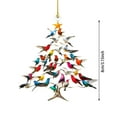 thumbnail image 2 of Christmas Decoration 2D Flat Acrylic Festival Pendant Colorful Tree Design Ideal for Indoor Use Windows and Homes, 2 of 4