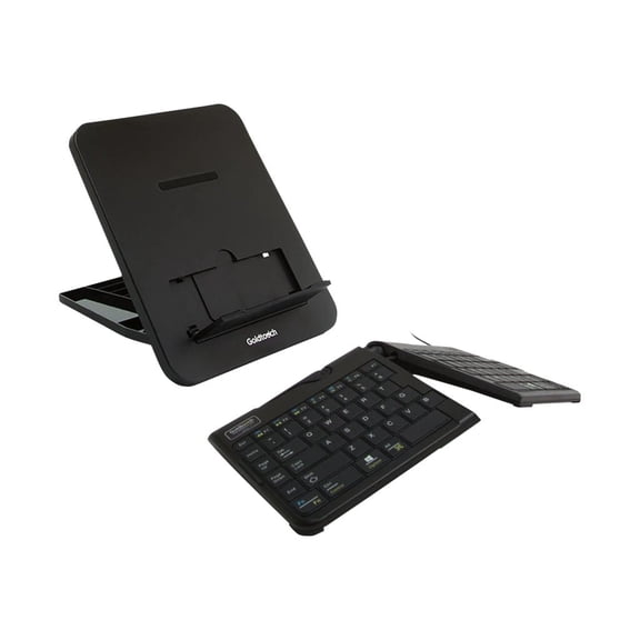 GTP-0044 Wired Mobile Keyboard & GTLS-0077U Stand Bundle - Black