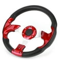 thumbnail image 1 of Fugacal Steering Wheel 320mm/12.5in Racing Car Steering Wheel With PVC Horn Button Red, 1 of 8