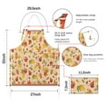 thumbnail image 7 of Autumn Fall Leaves Pattern Apron-Garden Aprons for Women with Pockets-Cotton Linen Waterproof Kitchen Cooking Gardening Aprons Adjustable for Kitchen,Cooking,BBQ and Salon 33"x27", 7 of 7