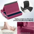 thumbnail image 6 of KDD Tablet Pillow Stand, iPad Tablet Stand Foldable Adjustable Holder with Stylus Mount for Desk Bed Couch and Lap, Purple, 6 of 9