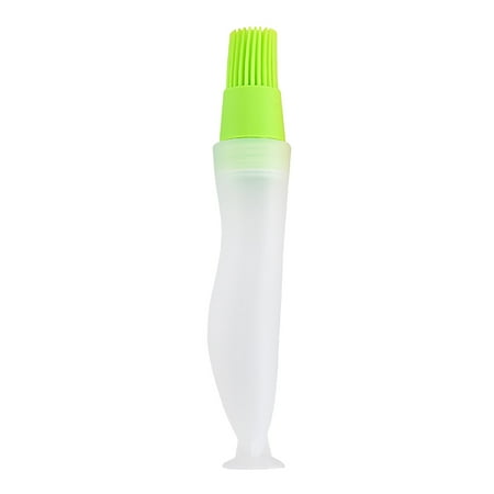 

Zlekejiko Portable Silicone Suction Table Oil Bottle Brush Function Baking BBQ Oil Brush Kitchen Tools