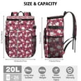 thumbnail image 3 of Travel Cooler Bag - Red Baseballs and Stars Pattern Camping Beer Cooler Backpack with Bottle Opener- Waterproof Insulated Picnic Backpacks - Cooler Bag for Beach, 3 of 6