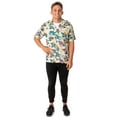 thumbnail image 4 of Disney Lilo And Stitch Men's Stitch Tropical Hawaiian Button Up Shirt, 4 of 6