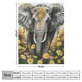 thumbnail image 4 of Orinice White Elephant Flower Blanket Gifts for Adults Women Flannel Throw Blankets Soft Fuzzy Lightweight for Home Decor Couch Bed Sofa  60x80in, 4 of 6