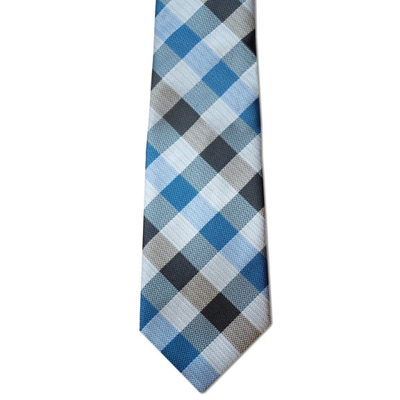 Tie, Tied To Eternity Blue Plaid Mens