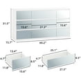 thumbnail image 4 of 60" White Modern Mirrored 9-Drawer Dresser, Freestanding Storage Cabinet for Bedroom,Living Room,Hallway, 4 of 7