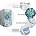 thumbnail image 6 of Eucalyptus Leaves Shower Curtain Blue Eucalyptus Leaf Flower Shower Curtains for Bathroom Decor Vases Floral Shower Curtain Sets with Hooks Waterproof Fabric Bath Curtain Standard 72" X 72", 6 of 6