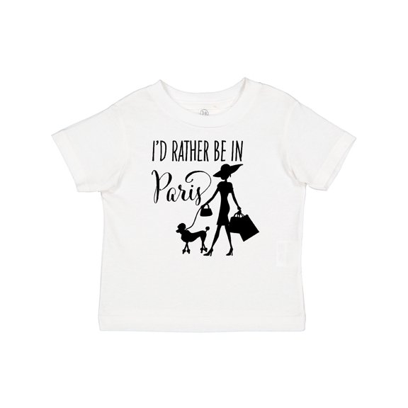 Inktastic I'd Rather Be in Paris- shopping and travel Girls Baby T-Shirt