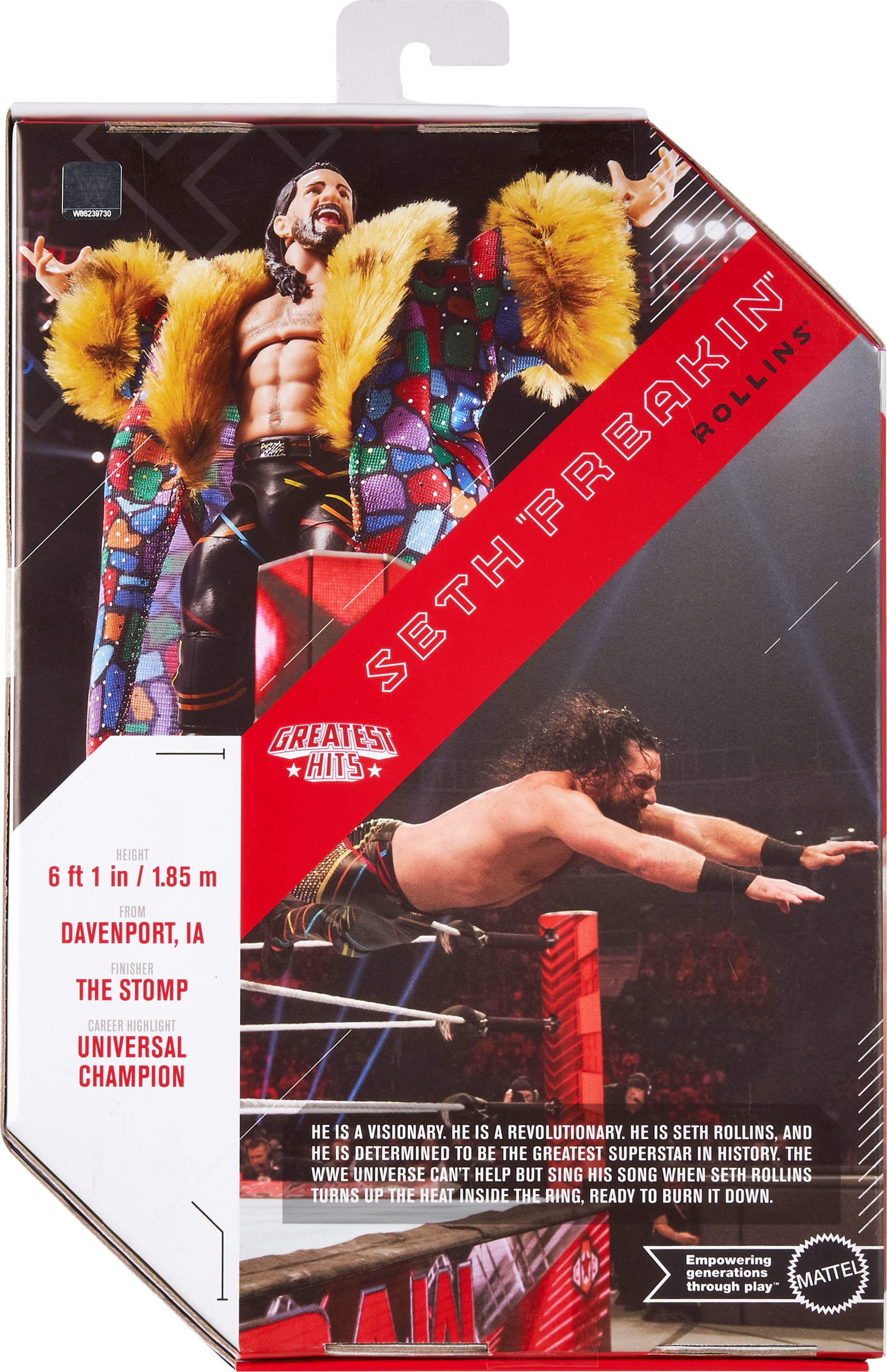 WWE Ultimate Edition Seth Rollins Figure & Accessories Set, Greatest Hits 6-inch Collectible