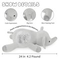 thumbnail image 3 of Peluche pesado OurHonor Elephant 1,9 kg 60 cm gris, 3 of 7