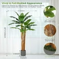 thumbnail image 5 of Artificial Banana Tree, 6 ft Faux Banana Tree with Grey Planter, Artificial Plants with 21 Faux Banana Leaves Plant for Home Office Decor, 5 of 7