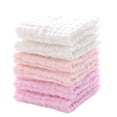 thumbnail image 1 of Muslin Washcloths - Soft Face Cloths for Newborn, Absorbent Bath Towels, Wipes, Burp Cloths, Baby Registry as Shower. Pack of 6-12x12 inches (Pink), 1 of 1