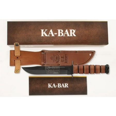 KA-BAR 9225 US Army 125TH Anniversary Fixed Clip Point Blade Knife