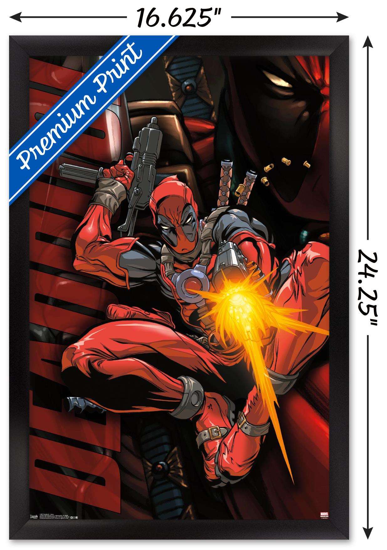 Marvel Comics - Deadpool - Jump Wall Poster, 14.725" x 22.375", Framed