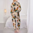 thumbnail image 3 of Pajamas for Women Sets, Cartoon Cute Rooster Chicken Lounge Sets Long Sleeve Button Down Night Shirts Sleepwear Pjs, 3 of 6