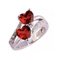 thumbnail image 4 of Anillo de corazón de circonita colorida con incrustaciones, anillo de moda para mujer, joyería de deseos, adecuado para ocasiones especiales, diseño unisex, 4 of 4