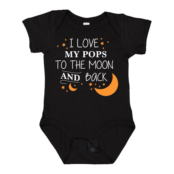 Inktastic I Love My Pops to the Moon and Back Boys or Girls Baby Bodysuit