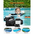 thumbnail image 6 of Dranite  2.5 HP Above Ground Pool Pump – Single Speed, 148 GPM, 3450 RPM, 220V, 6 of 8