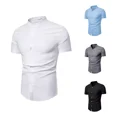 thumbnail image 2 of Camisa Hombre Manga Corta Corte Pegado Strech Cuello Mao G, 2 of 6