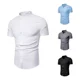 thumbnail image 2 of Camisa Hombre Manga Corta Corte Pegado Strech Cuello Mao G, 2 of 6