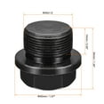 thumbnail image 2 of Unique Bargains Outer Hex Head Pipe Fitting Plug M30x1.5 Male Thread Carbon Steel, 2 of 4