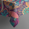 thumbnail image 5 of Purple Pioneer Flower and Paisley Pattern Square Tablecloth,Waterproof Square Table Cover,Wipeable Spillproof Washable Table Cover for Home Kitchen Party Decor 42"X42"(107x107cm), 5 of 6