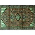 thumbnail image 1 of Ahgly Company Machine Washable Indoor Rectangle Persian Turquoise Blue Traditional Area Rugs, 8' x 12', 1 of 4