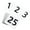 black text on white -1 to 25, variant on Double Sided Numbered Seating Cards for Weddings and Event Easy to Read Place Cards Party Seating Arrangement Supplies