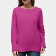 thumbnail image 7 of zaveiop Women's Oversized Sweaters Fuzzy Chunky Warm Pullover Sweater (Hot Pink, L), 7 of 7