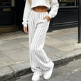 thumbnail image 6 of Lolmot Wide Leg Lounge Pants Women Fashion Ribbed Knit Loose Fit Sweat Pants with Drawstring Stretch Autumn Pajama Pants, 6 of 9