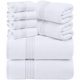 thumbnail image 1 of Juego de toallas Utopia Towels, 8 piezas, 100% algodón hilado en anillos, blanco, 1 of 8