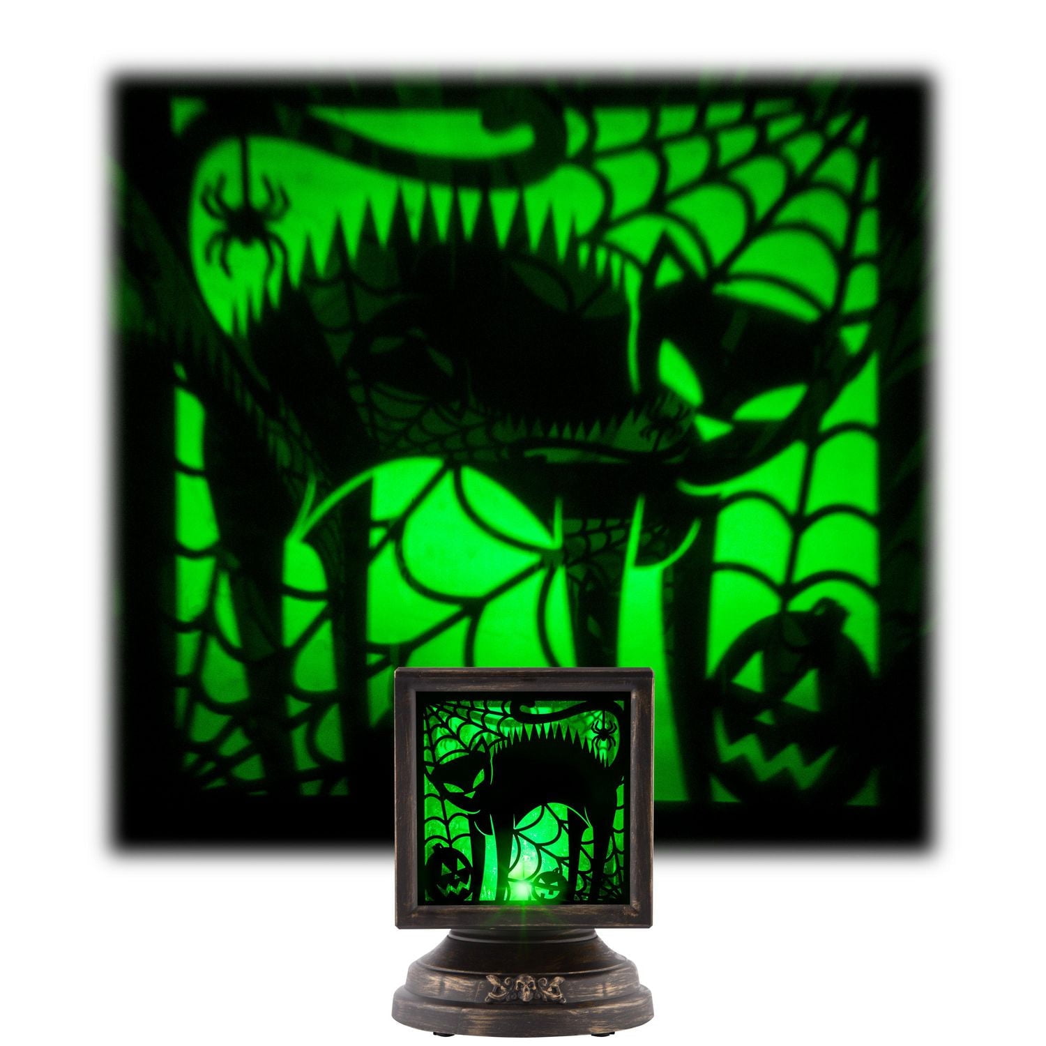 Halloween Lightshow Projection CubeXCube Black Cat Scene (Green)