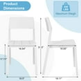 thumbnail image 4 of VECELO 4-Pack Plastic Stackable Dining Chairs, Modern Outdoor Patio Chairs for Restaurant, Poolside and Garden, No Assembly, White, 4 of 15