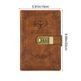thumbnail image 3 of EGNMCR A5 Vintage Notebook Thick Personalized Student Journal Stationery Notebook Business Notepad Paper Password Book, 3 of 6