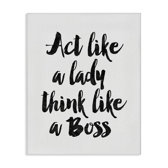 Stupell Industries Cottage Lady Boss Calligraphy Sign Girl Power Design Canvas Art, 16 x 20, by Amy Brinkman
