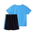 thumbnail image 6 of XZNPDUCQ Toddler Baby Boy Girls Summer Short Sleeve T-Shirt Tops Elastic Shorts Set 2Pcs Casual Outfit Jog Suits Gift Pajamas & Dailywear Set 7-8 Years,Blue, 6 of 6