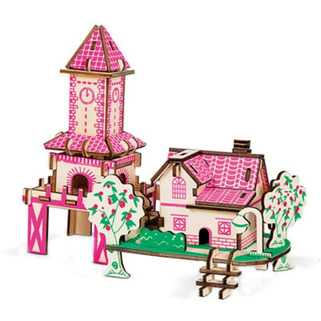 Children‘s Wooden 3D Three-dimensional Puzzle Adult Educational Christmas Building Handmade Educational Model Toy