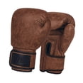 thumbnail image 4 of Guantes de boxeo para adultos, cómodos guantes de sparring de cuero PU con absorción de impactos para Marrón 10oz, 4 of 8