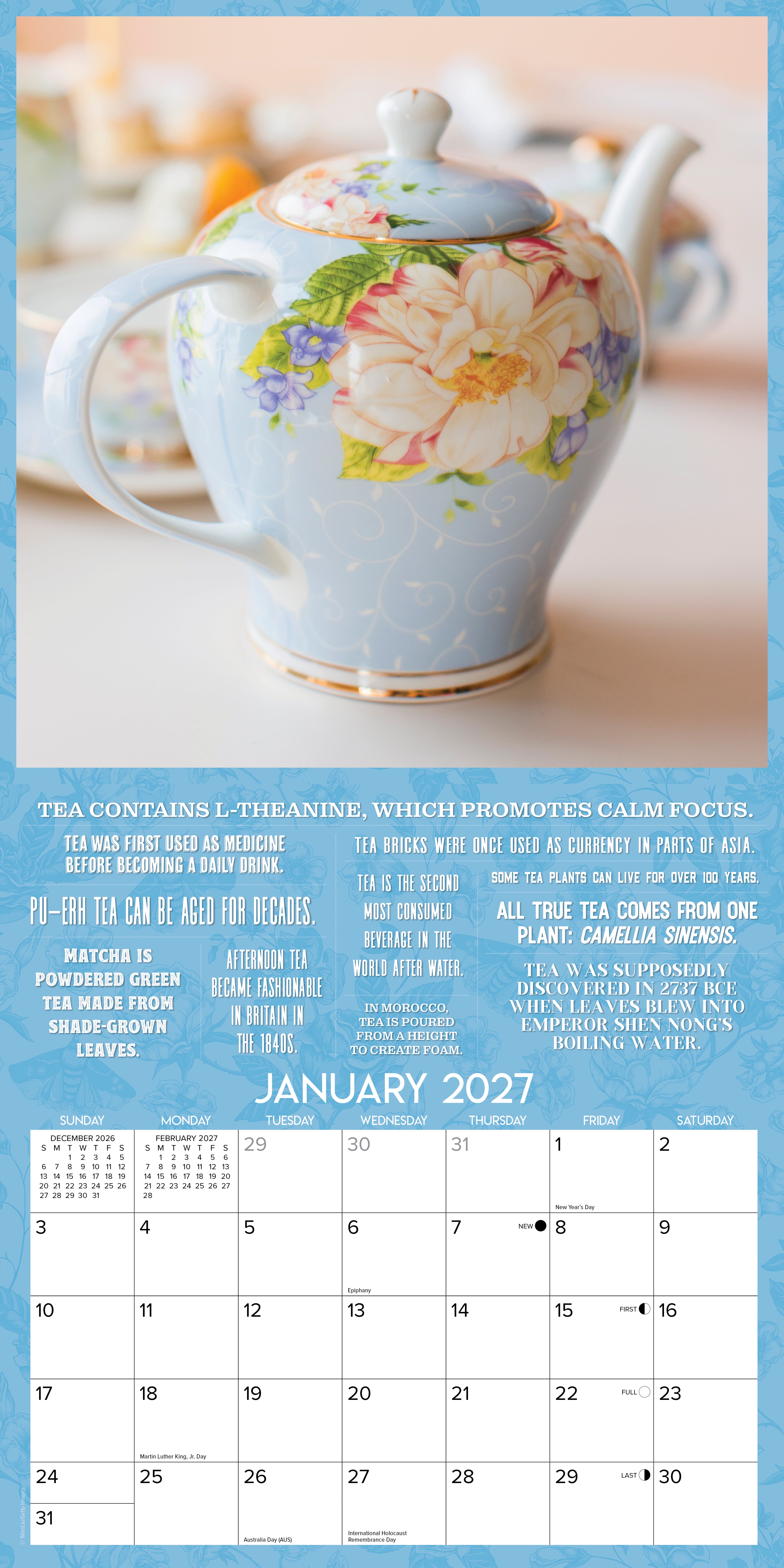 Willow Creek Press, For the Love of Tea 2027 Wall Calendar